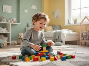 Kobieta w rękawicach ogrodowych sprawdza stan krzaczków truskawek w słonecznym ogrodzie.